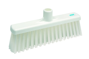 H/D Lobby Broom Medium Bristle White